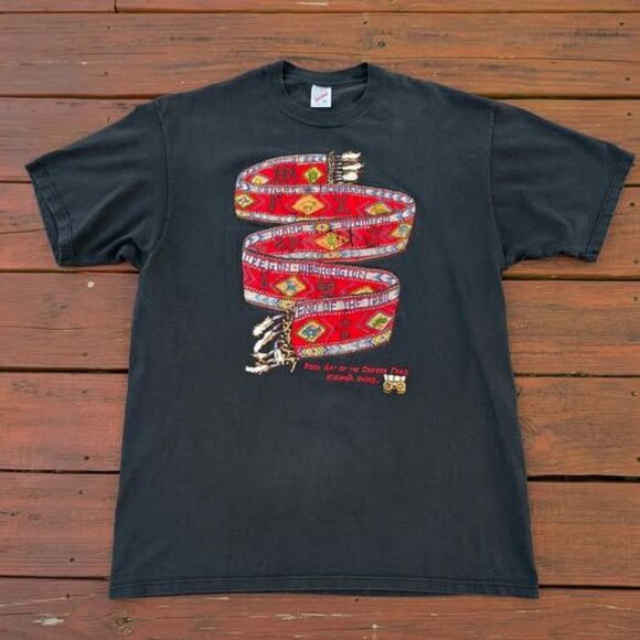 Jerzees Other - Vintage T-shirt size XL Rock Art of the Oregon Trail single stitch USA native